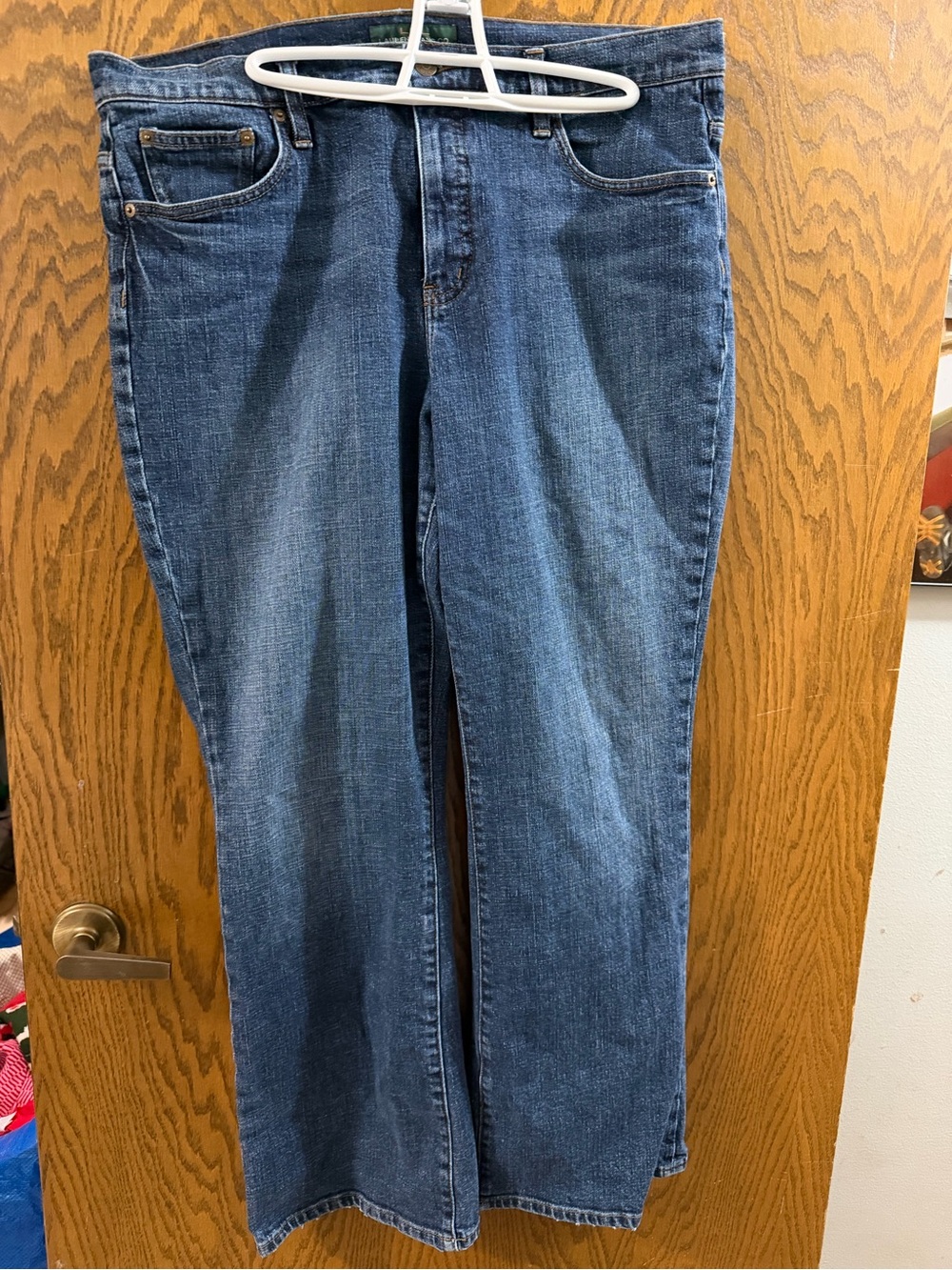 Women’s Ralph Lauren Classic Blue Straight-Leg Jeans Size 16